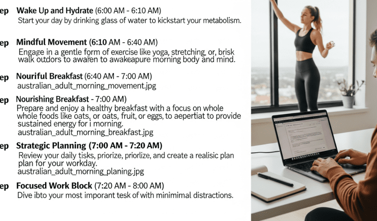 Step-by-Step Morning Routine for Peak Productivity: The Ultimate Guide for Australian Adults
