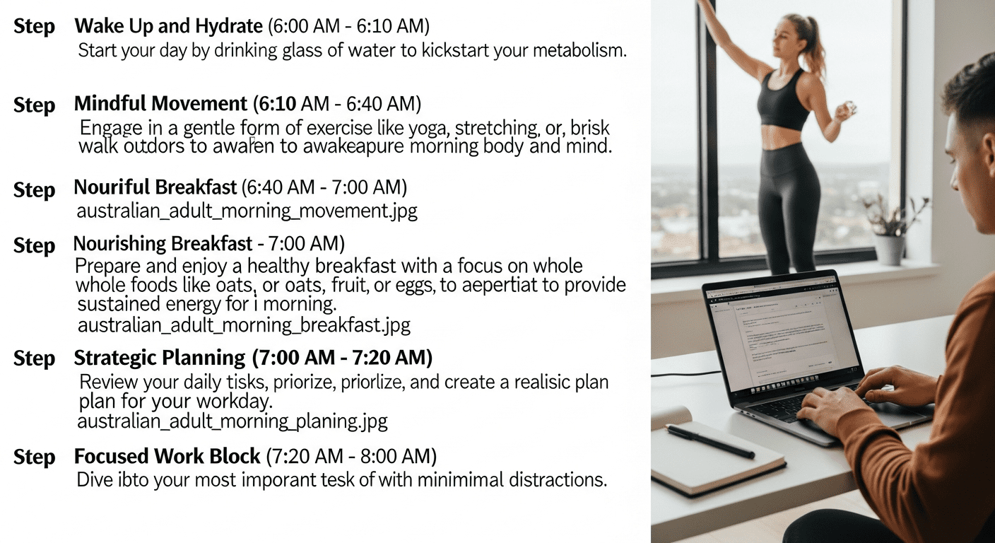 Step-by-Step Morning Routine for Peak Productivity: The Ultimate Guide for Australian Adults Personal Growth