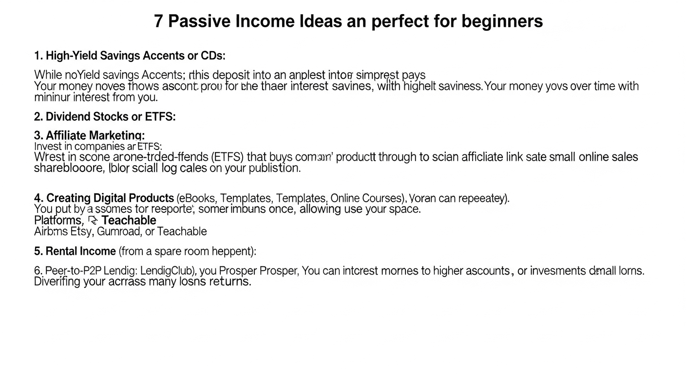 Passive Income Ideas for Beginners: 7 Proven Strategies to Start Earning Online Today How to