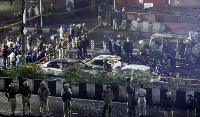 Deadly Car Bomb Explosion Near Delhi’s Red Fort Kills 13, Injures Many; Terror Probe Underway