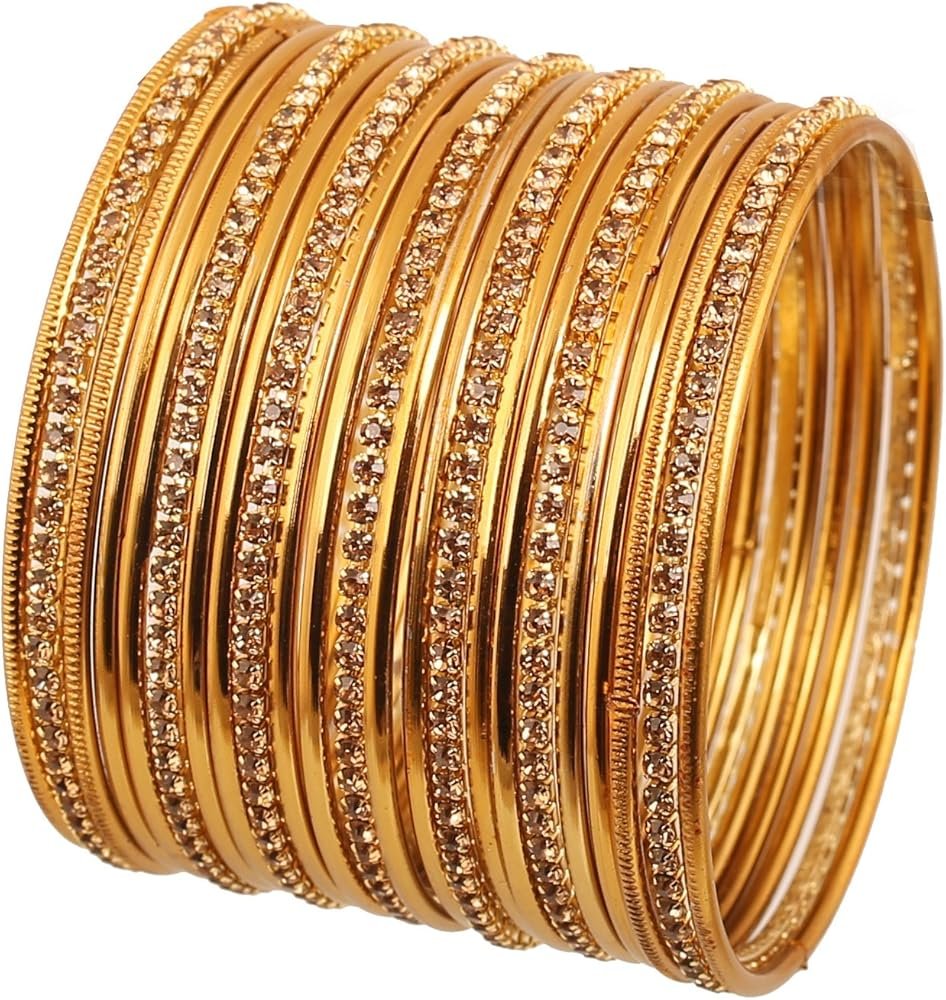 Bollywood Style Gold Tone Bracelets: 24-Piece Antique-Inspired Set for Affordable Luxury Bollywood News